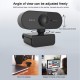 Dewanxin Webcam USB Full HD 1080P Webcam με μικρόφωνο ακύρωσης θορύβου