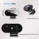 SUPCHON Webcam with Microphone, Full HD 1080P USB Webcam