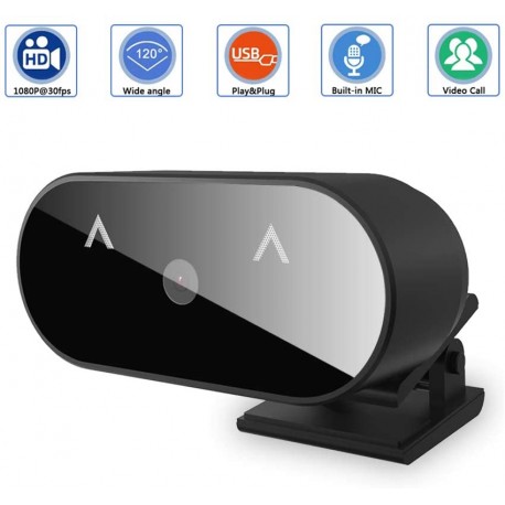 SUPCHON Webcam with Microphone, Full HD 1080P USB Webcam