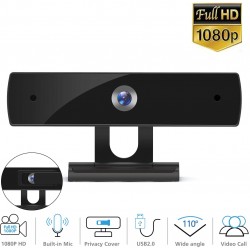VVCAR 1080P HD Webcam with Microphone USB Computer Webcam