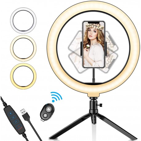 Syosin selfie ring light 10.2 Inches with tripod