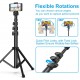 Phone Selfie Stick with 3 in 1 Holder and Bluetooth Remote Control