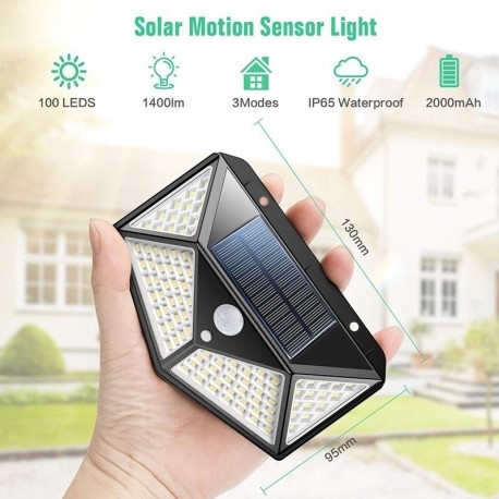 100LED Solar Waterproof Motion Sensor